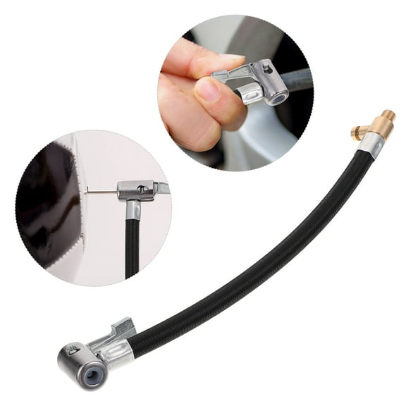 KONTONTY 1Pcs Extension Tube for Air Pump Inflation Cylindrical Rubber Metal 9.3in x 1.2in