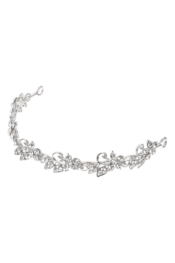 Bridal Headband Hair Accessory with Sparkling Rhinestones for Wedding Bride, Elegant Bridal Hair Piece