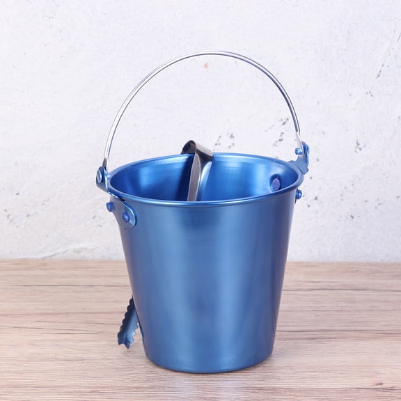 KONTONTY Aluminum Alloy Ice Bucket with Carry Handles for Bar Service, and Portable Beverage Cooler