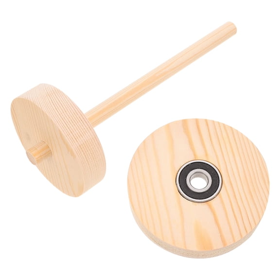 KONTONTY 1Pcs Rotating Yarn Rack Wood Beige Organize Yarn for Home Use