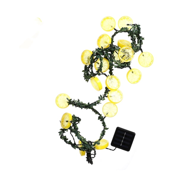 KONTONTY 1Pc LED Solar Lamp Yellow Simulated Vine Decorative ng for Outdoor Use