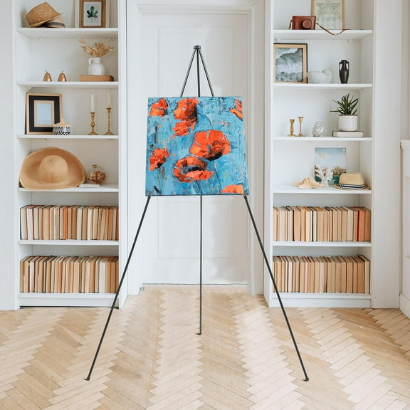 KONTONTY 1Pcs Triangular Shaped Easel for Art Class and Portable Use in Black