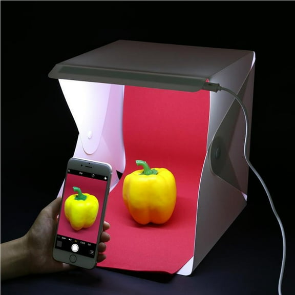 KONTONTY Mini Photo Studio Portable Photo Light Box Assorted Color 1 Set 8.65x9.04x9.43in