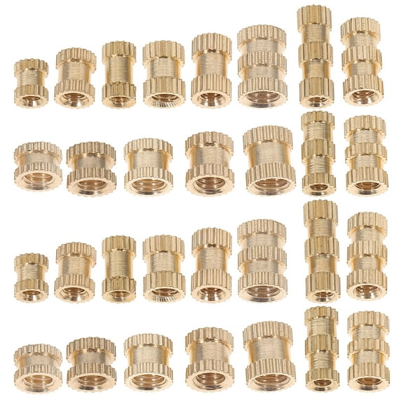 KONTONTY 1Set Copper Alloy Heat Set Inserts Threaded Insert Kit for Plastic and Wood Applications