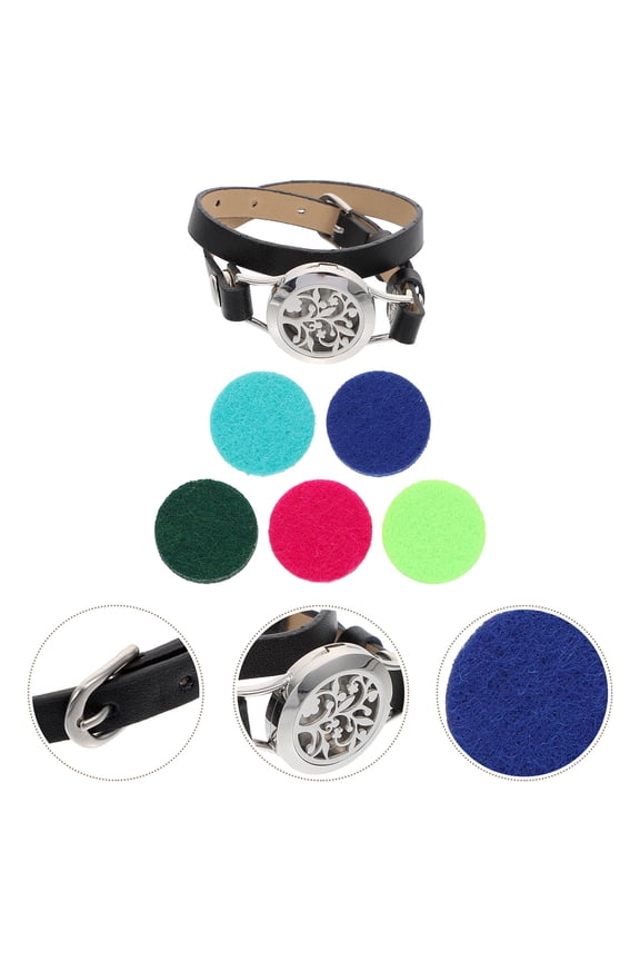 1Set Decorative Perfume Bracelet Black Stainless Wrist Chain Ideal for Outing