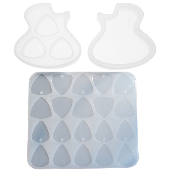KONTONTY Silicone Guitar Pick Mold Set for Casting with Smooth Non-Stick Interior, Perfect for Custom Pick Making