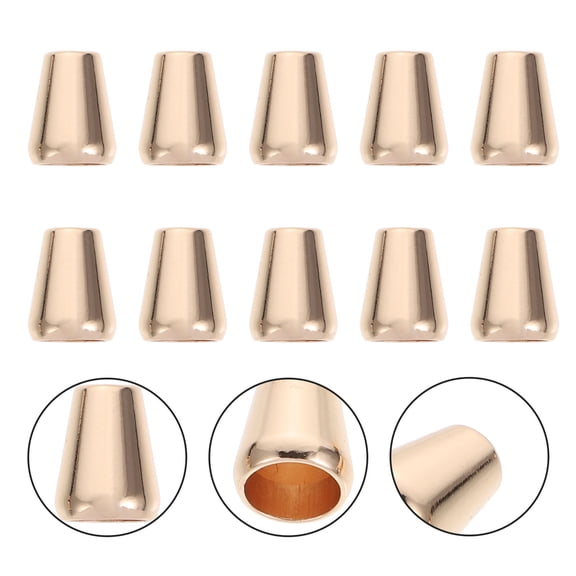 KONTONTY Smooth Golden Zinc Alloy Cord Fasteners for DIY Projects 1Set
