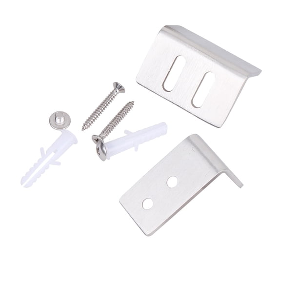 KONTONTY 1Set Heavy Duty Door Stop Barn Door Limiter Pulley Stop Damper in Silver Color for Floor Guides 1.8x1.8x1.1in