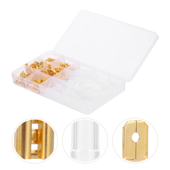 KONTONTY 1Set Golden Speaker Connector Spade Terminal with Brass Tin Plated Wire Terminal