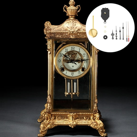 KONTONTY 1Set Stylish Pendulum Quartz Clock Movement with Melody and Chime Functions