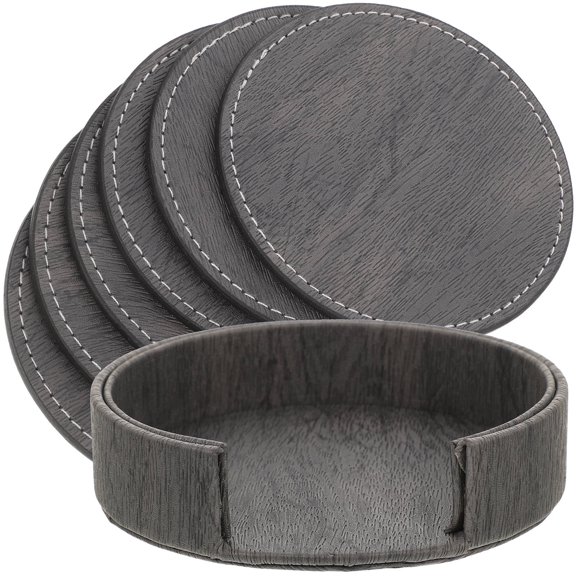 KONTONTY 1Set Multipurpose Dark Grey Coasters Non Slip Heat Resistant Cup Pads for Table
