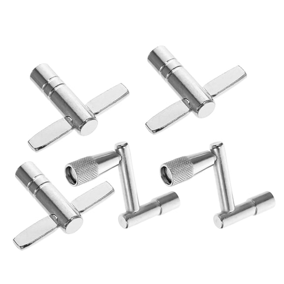 KONTONTY Plated Silver Metal Drum Tuning Key for Percussionists and Drummers 1Set