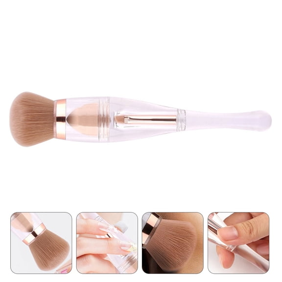 KONTONTY 1Set White Makeup Tools Set Comfortable Hand Holding Cosmetic Accessories for Face