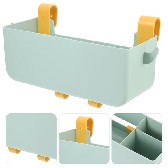 KONTONTY 1Set Multifunctional Light Green Bedside Storage Organizer with Hanging Basket