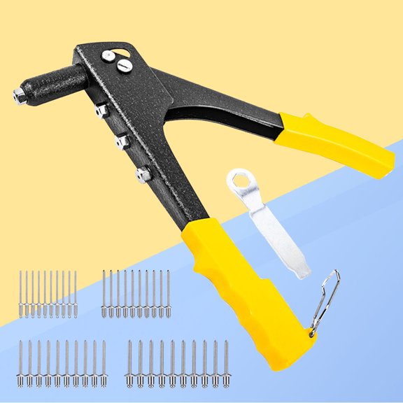 KONTONTY 1Set Pulling Core Rivet Gun Manual Riveting Tool with Anti Slip Handle for Metal and Plastic