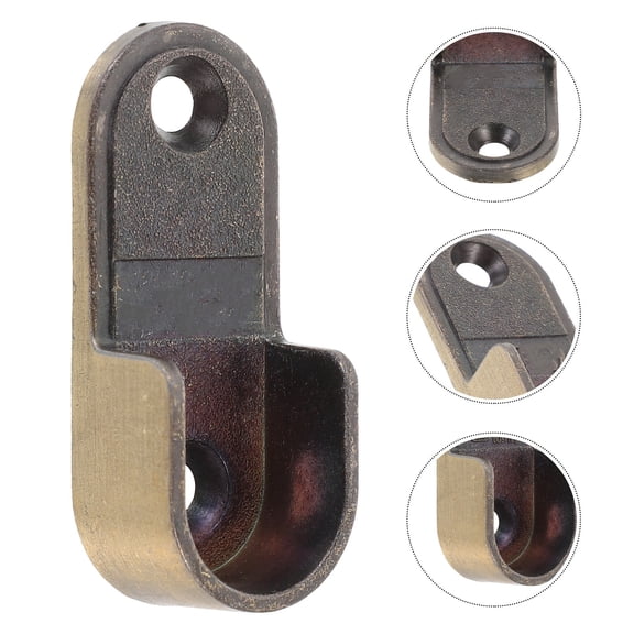 KONTONTY 1 Set Assorted Color Aluminum Alloy Closet Rod End Brackets for Home and Commercial Use, Support Hardware