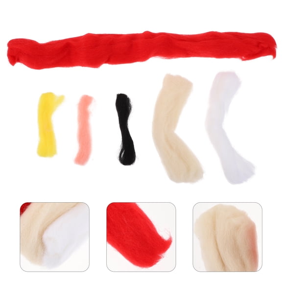 KONTONTY DIY Wool Felting Kits Red Needle Felt Kit for Xmas Santa Claus Crafts