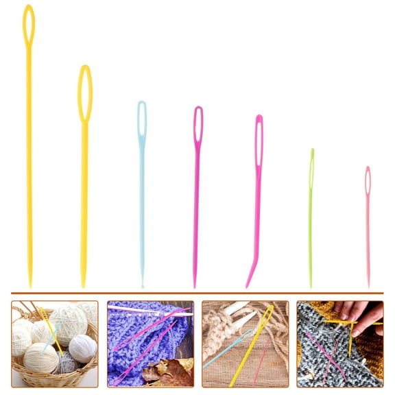 KONTONTY 1Set Yarn Knitting Needle Set Assorted Color Handmade Craft Tools for Sewing
