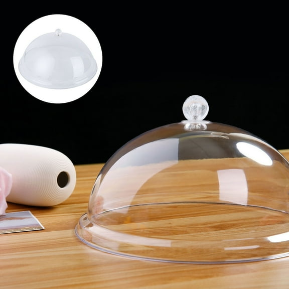 KONTONTY Transparent Round Acrylic Pastry Cover Tent with Easy Open Design, for Kitchen and Outdoor Events, 1pc