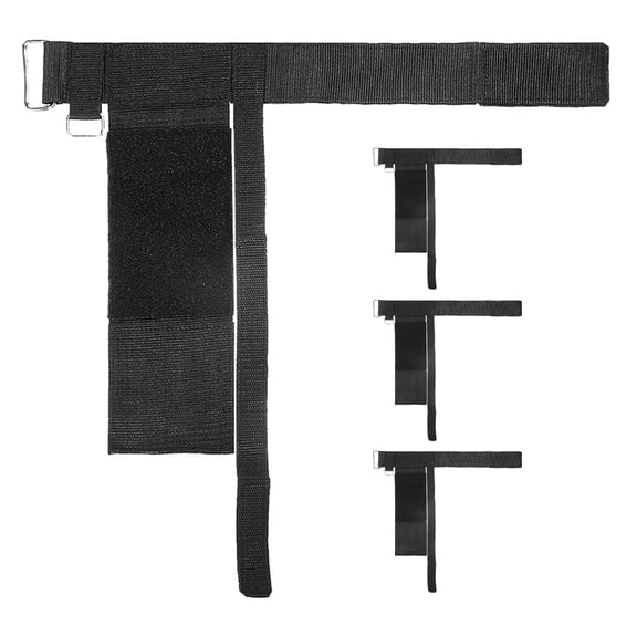 KONTONTY 2Pair Black Tibialis Trainer Band Foot Dumbbell Strap for Gym and Home Workouts