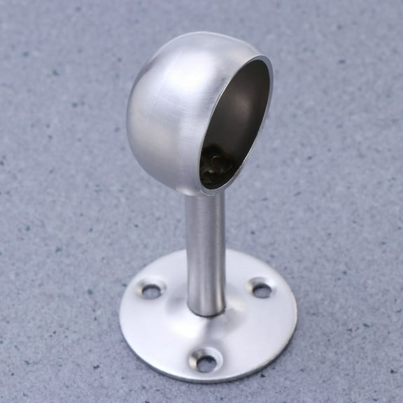 KONTONTY 2 Pcs Curtain Flange Seat Universal Bracket 9.00X4.50X4.50CM Silver