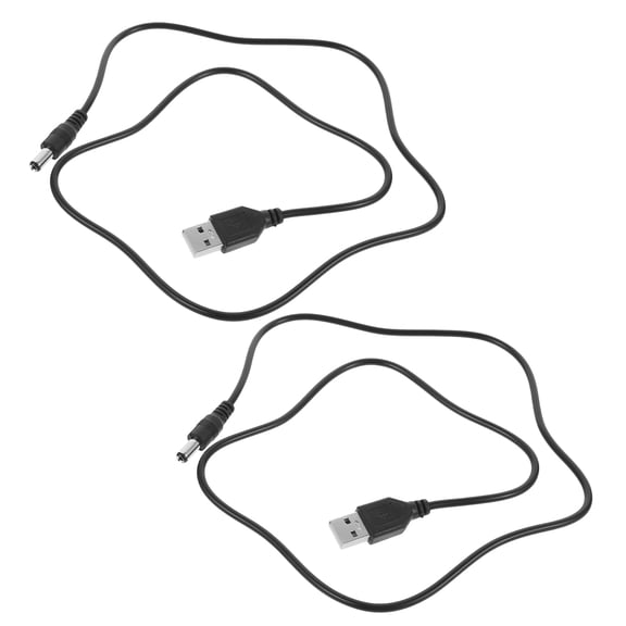 KONTONTY 2 Pcs Trash Can Charging Cable 80.00X1.50X0.60CM Black