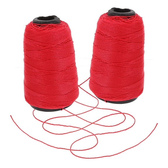 KONTONTY 2 Rolls Red Nylon String for Construction and Gardening Use, and Strong