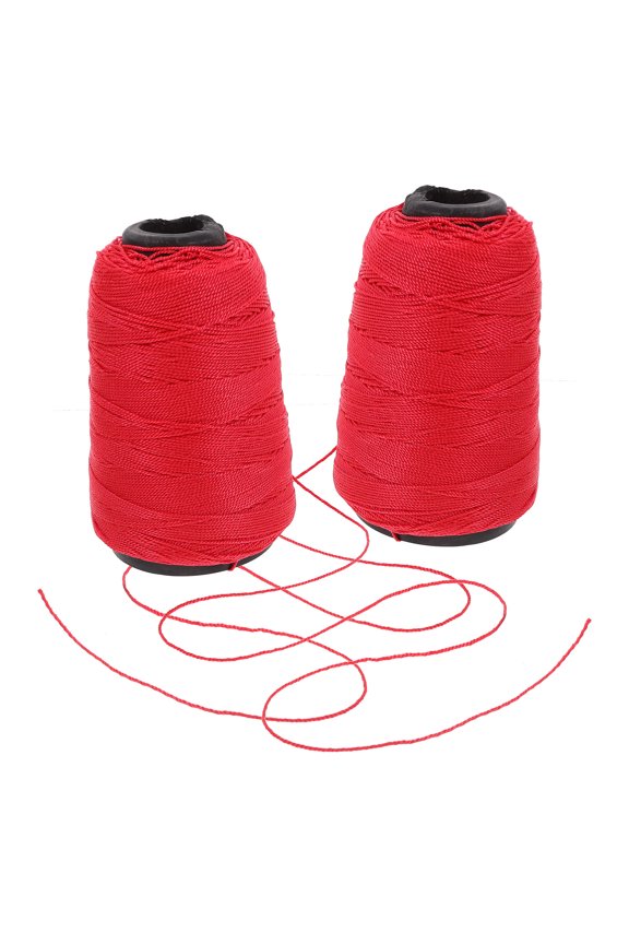 2 Rolls Red Nylon String for Heavy Duty Construction, Gardening, and Outdoor Use with High Strength