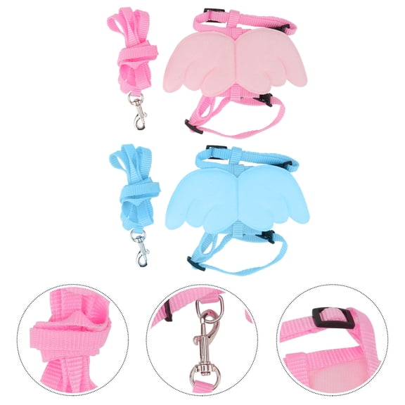 KONTONTY 2 Sets Animal Traction Rope Nylon for Pet Rabbit Outdoor Walking