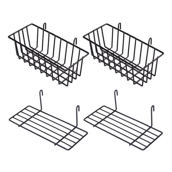 KONTONTY 2-Pack Peg Board Shelves Wall Mount Storage for Household Use