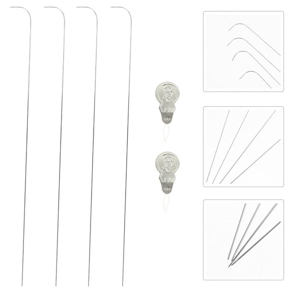 KONTONTY 2Sets Manual Bead Threader Tools Made of Sturdy Stainless Steel for Beads Crafts