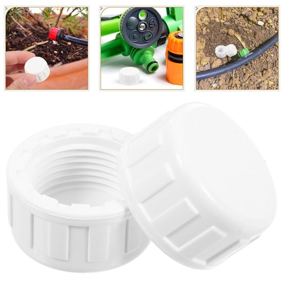 KONTONTY 20 Pcs PVC Pipe End Cap Plug Threaded Pipe Stopper for Water Pipe Reusable Protecting Pipe End Stopper
