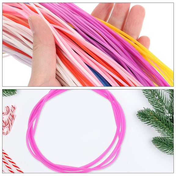 KONTONTY 200 Pcs Plastic Lacing Strings for Crafting DIY Design in Assorted Color