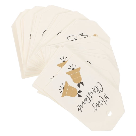 KONTONTY Creative Christmas Hanging Tags Assorted Color Easy to Write on 200Pcs