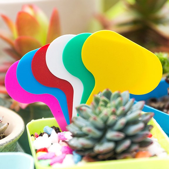 KONTONTY Succulent Gardening Label Stakes Plant Ground Labels Assorted Color 200Pcs