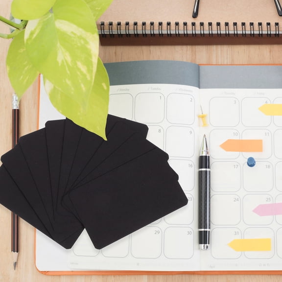 KONTONTY 200Pcs Hand Painted Empty Postcards Double Side Blank Black Cards for DIY Use