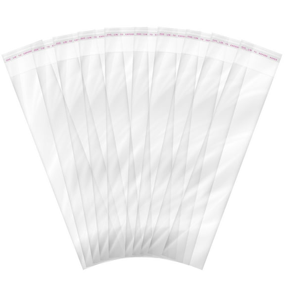 KONTONTY Self Sealing Treat Bag Food-Grade Opp for Bakery 200Pcs