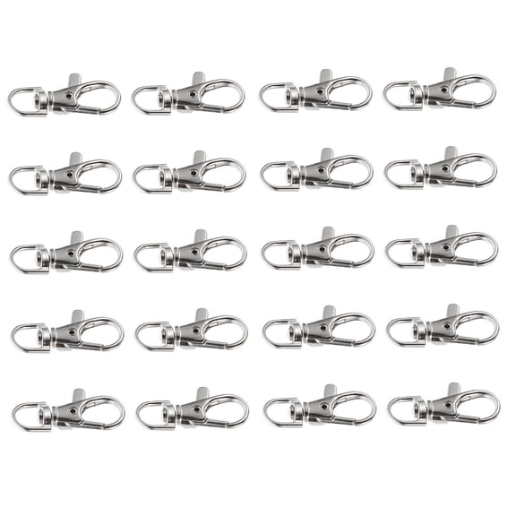 KONTONTY 20Pcs Parrot Cage Door Lock Stainless Steel Silver Latch for Farm Use