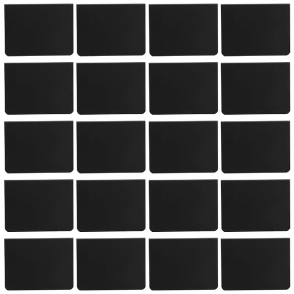 KONTONTY 20-Pack Black PVC Desktop Chalkboards Erasable Message Boards for Parties and Special Events