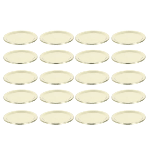 KONTONTY Tinplate Can Covers, Golden, Ideal for Airtight Storage, 20Pcs