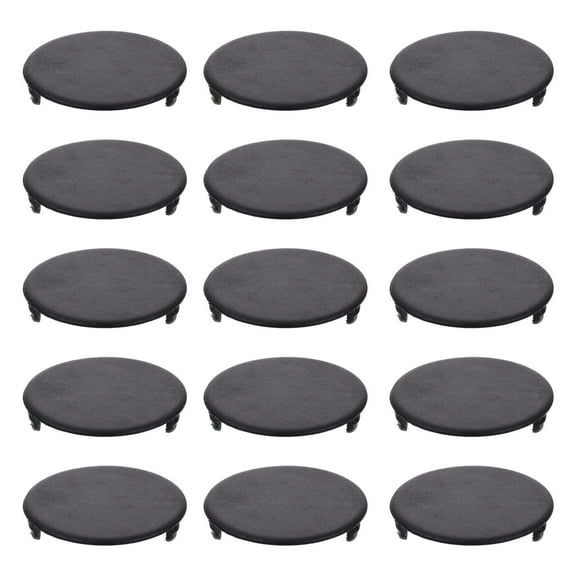 KONTONTY 20Pcs Plastic Round Bank Bottom Covers Black Stopper for Saving Box Seal
