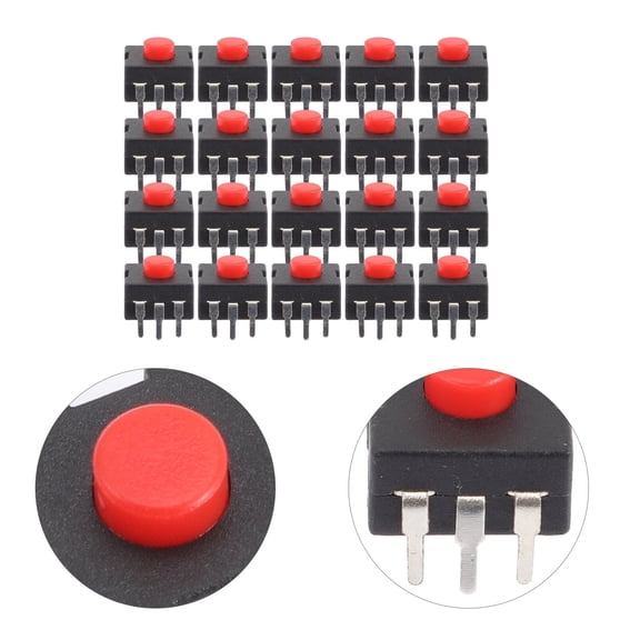 KONTONTY 20Pcs Rubber Torch Push Buttons for Electrical Components and Flashlight Replacement