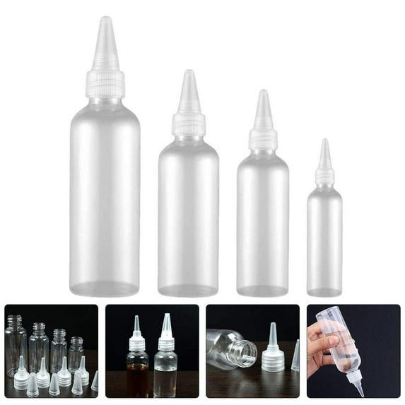 KONTONTY 20Pcs Salon Squeeze Bottle Mini Hair Color Bottle Cylindrical For Liquid Storage General Users