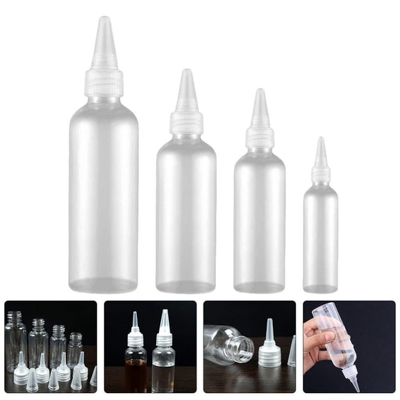 KONTONTY 20Pcs Salon Squeeze Bottle Mini Hair Color Bottle Cylindrical For Liquid Storage General Users