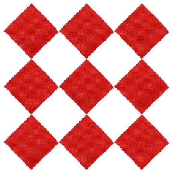 KONTONTY 20Pcs Red Embroidery Fabric Cross Stitch Cloth for Handmade DIY Sewing Projects