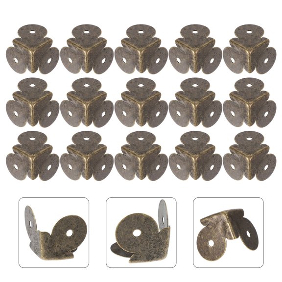 KONTONTY 20Pcs Furniture Corner Protectors Wooden Box Corner Protector Assorted Color Triangle Durable Home Repair