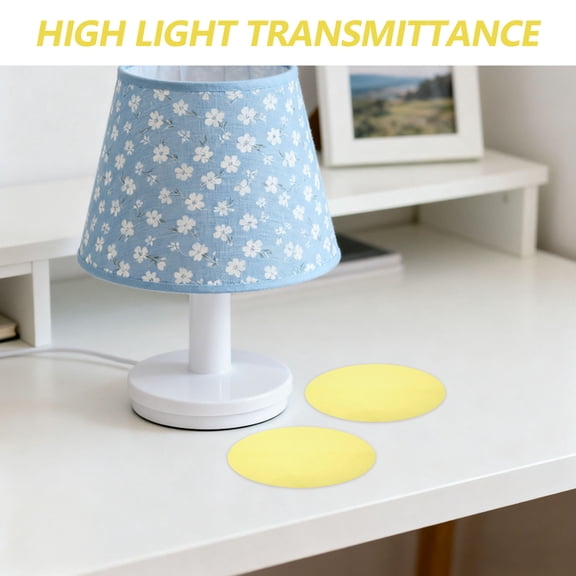 KONTONTY 20-Piece Yellow Ambient Lighting Tint Circle Self-Adhesive Color Filter Sheets for Pendant Lamps