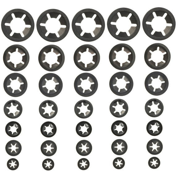 KONTONTY 210Pcs Carbon Steel Serrated Lock Washers High Friction Resistance for Fastener Security