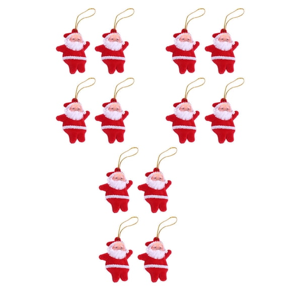 KONTONTY Red Santa Clause Xmas Tree Pendants Classic Traditional Festive Design