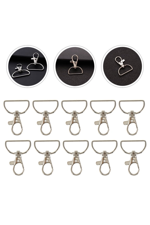 24-Pack Metal Lobster Clasp Clips for Keychains, Bags, and Craft Projects